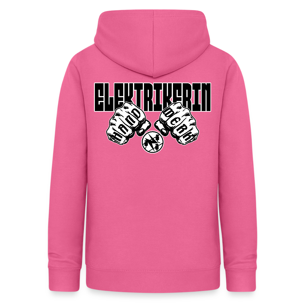 Frauen Hoodie "Elektrikerin" (beidseitig beruckt) Pink Frauen Hoodie