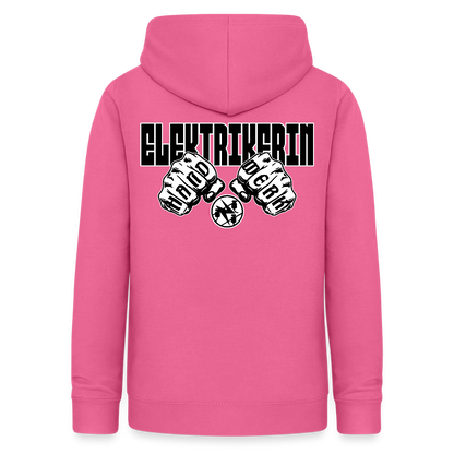 Frauen Hoodie "Elektrikerin" (beidseitig beruckt) Pink Frauen Hoodie