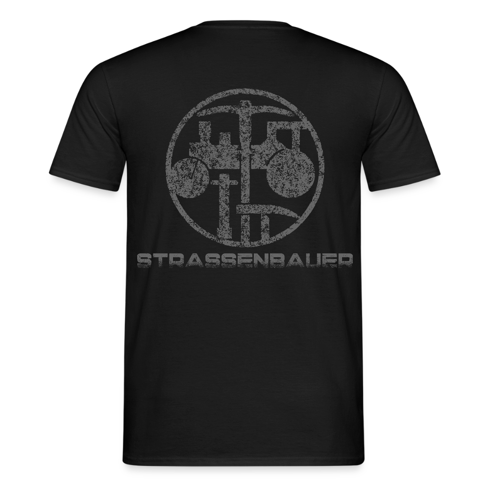 Unisex T-Shirt "Strassenbauer" Schwarz Männer T-Shirt