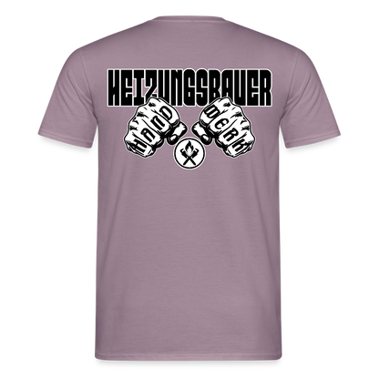Unisex T-Shirt "Heizungsbauer" Lilagrau Männer T-Shirt