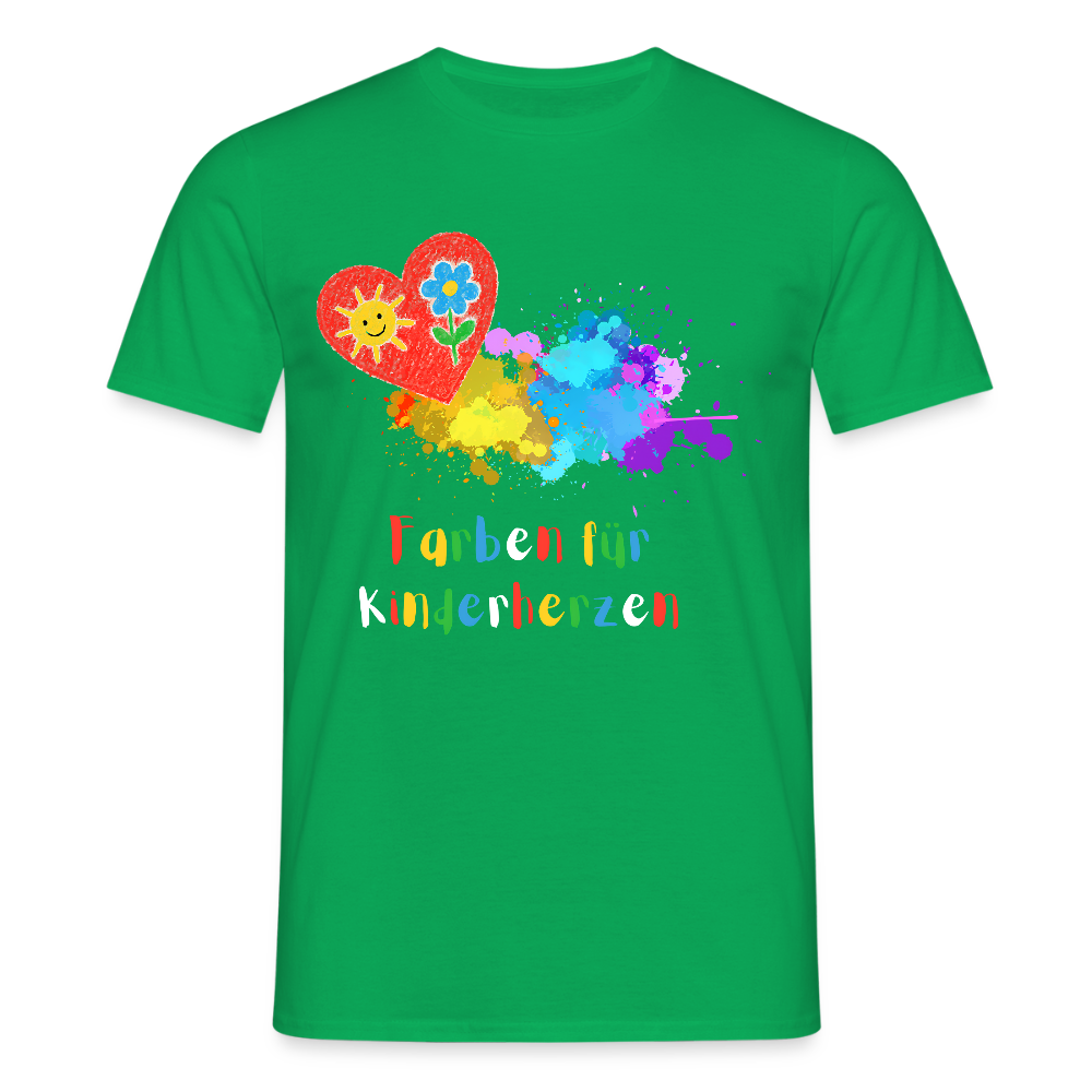 Unisex T-Shirt "Farben für Kinderherzen" Kelly Green Männer T-Shirt