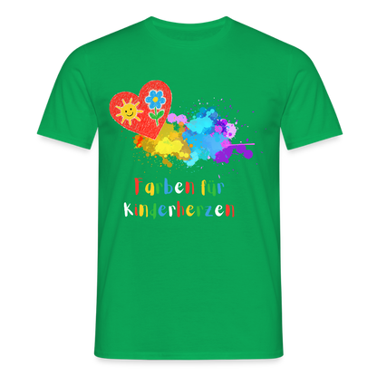 Unisex T-Shirt "Farben für Kinderherzen" Kelly Green Männer T-Shirt