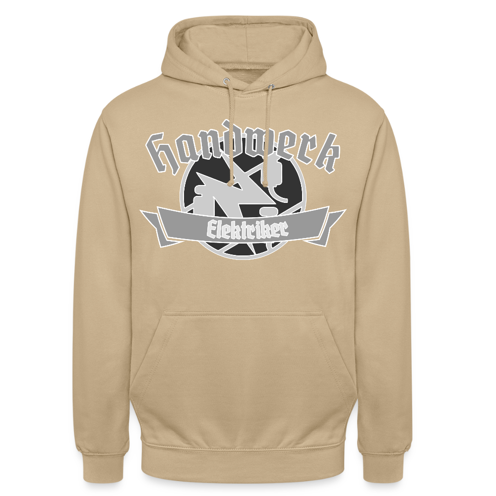 Unisex Hoodie "Elektriker" Beige Unisex Hoodie