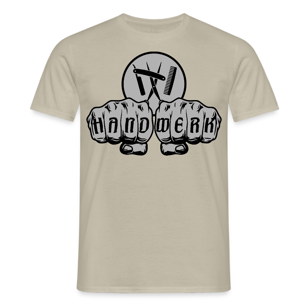 Unisex T-Shirt "Friseur" Sandbeige Männer T-Shirt