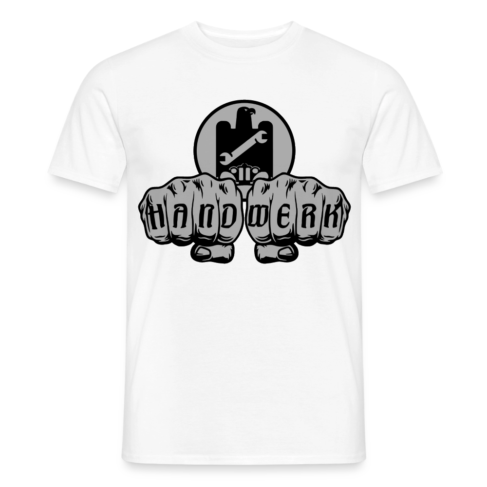 Unisex T-Shirt "KFZ-Mechaniker"-Power von Spreadconnect, Männer T-Shirt in Schwarz mit mechanischem Fahrzeugdruck.
