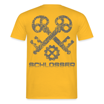 Unisex T-Shirt "Schlosser" Gelb Männer T-Shirt