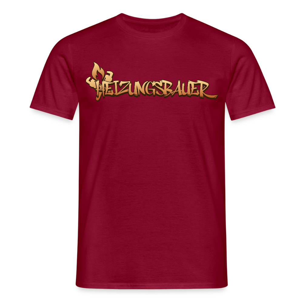 Unisex T-Shirt "Heizungsbauer" Ziegelrot Männer T-Shirt