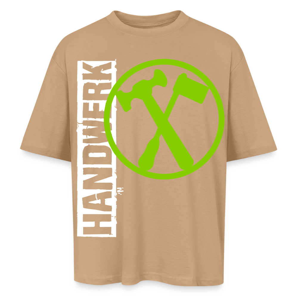 Oversized Unisex T-Shirt "Installateur" Beige Oversized Unisex T-Shirt