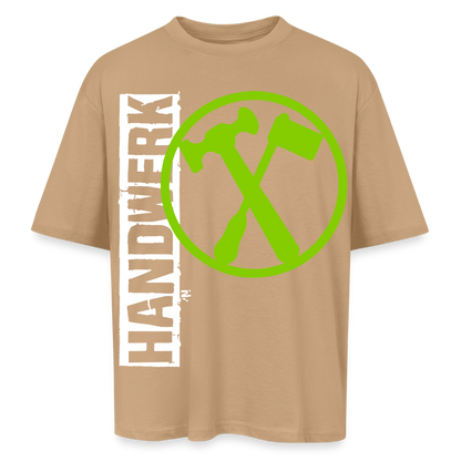 Oversized Unisex T-Shirt "Installateur" Beige Oversized Unisex T-Shirt