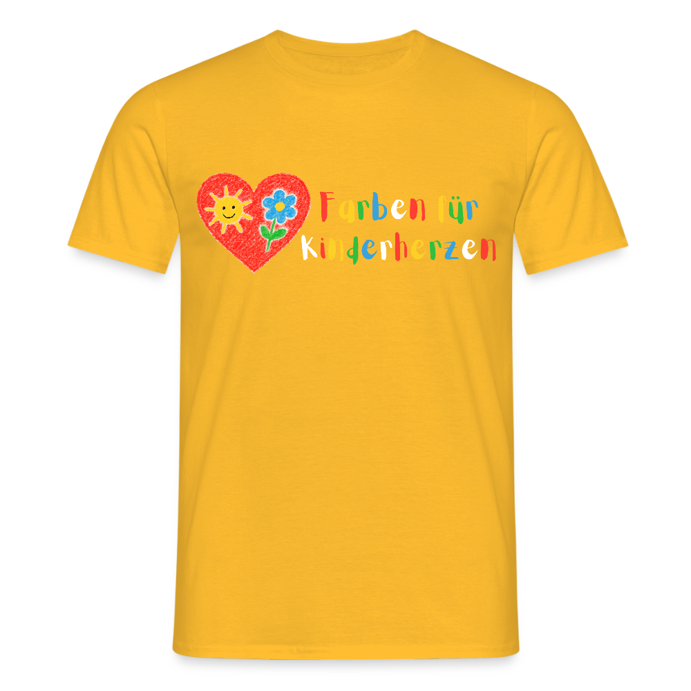 Unisex T-Shirt "Farben für Kinderherzen" Gelb Männer T-Shirt