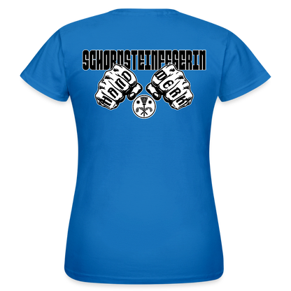 Frauen T-Shirt "Schornsteinfegerin" (beidseitig bedruckt) Royalblau Frauen T-Shirt