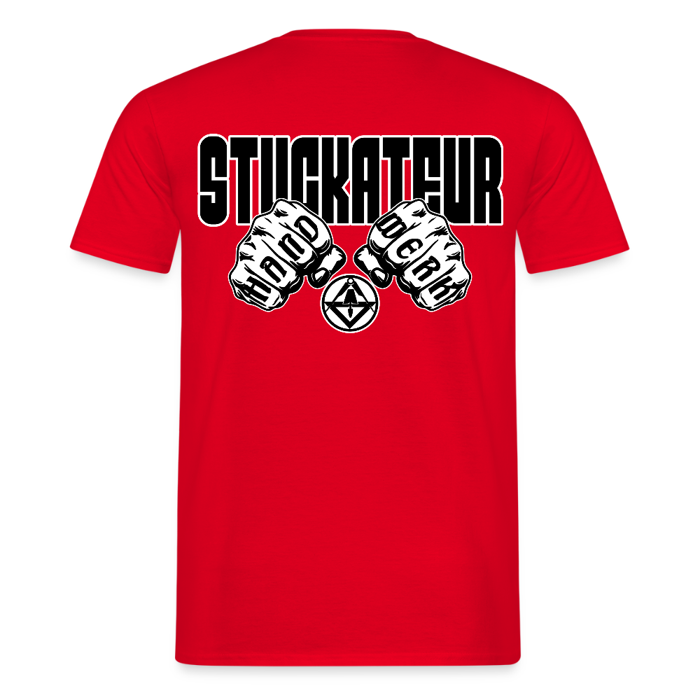 Unisex T-Shirt "Stuckateur" Rot Männer T-Shirt