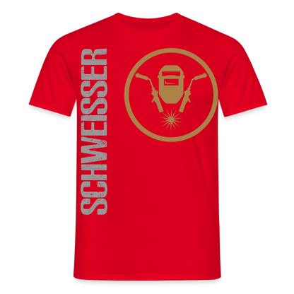 Unisex T-Shirt "Schweisser" Rot Männer T-Shirt