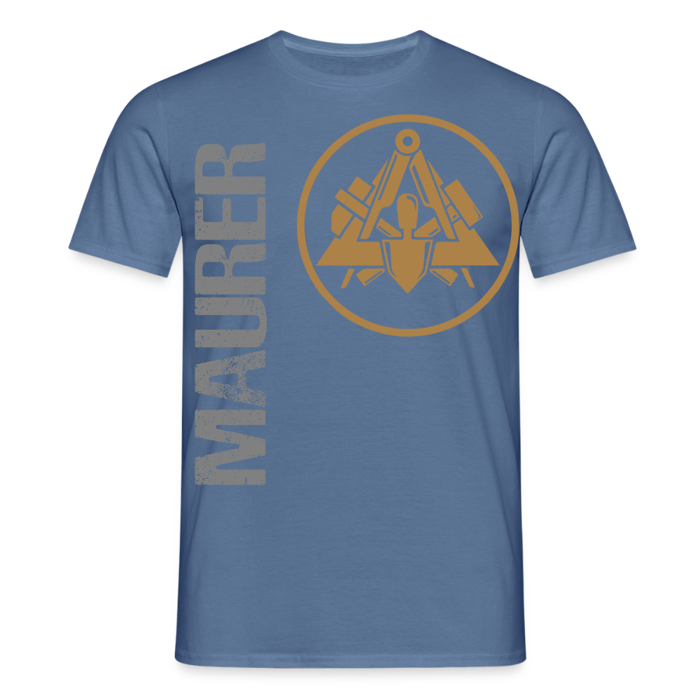 Unisex T-Shirt "Maurer" Taubenblau Männer T-Shirt