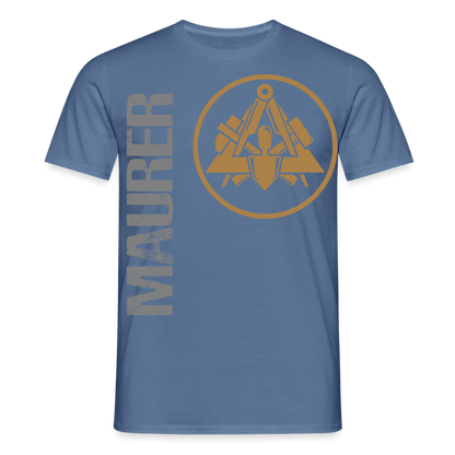 Unisex T-Shirt "Maurer" Taubenblau Männer T-Shirt