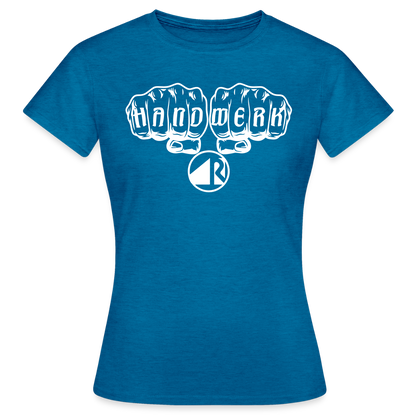 Frauen T-Shirt "Raumausstatter" Antikblaues Saphir meliert Frauen T-Shirt