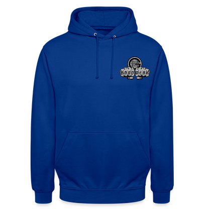 Unisex  Hoodie "Gerüstbauer" beidseitig bedruckt - Royalblau