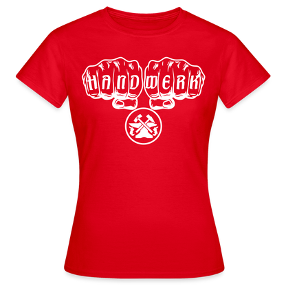 Frauen T-Shirt "Metallbauer" Rot Frauen T-Shirt