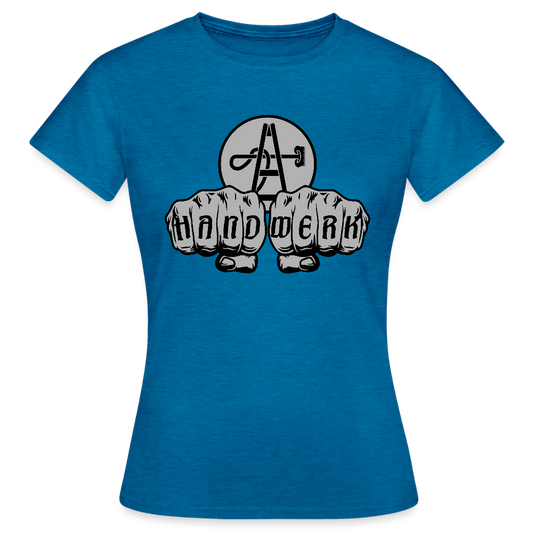 Frauen T-Shirt "Gebäudereiniger" - Antikblaues Saphir meliert