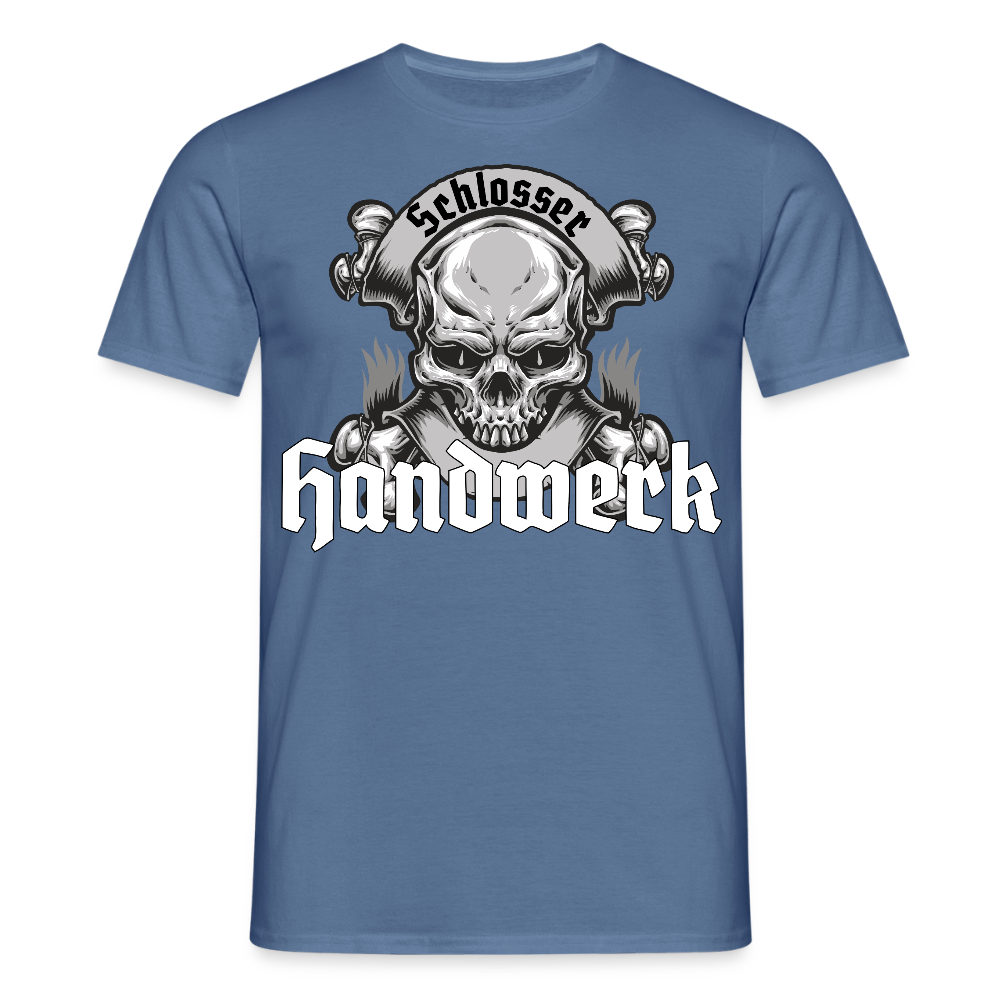 Unisex T-Shirt "Skull-Schlosser" Taubenblau Männer T-Shirt
