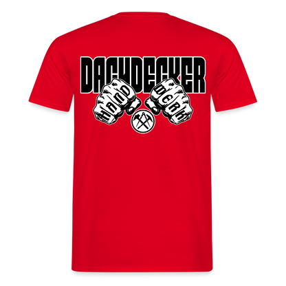 Unisex T-Shirt "Dachdecker" Rot Männer T-Shirt