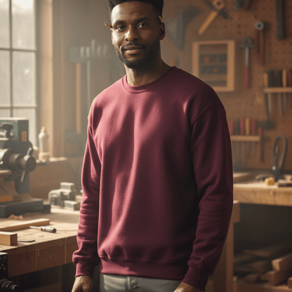 Premium Sweatshirt HW-265 | Für stolze Handwerker | (S-3XL) | Blanko Maroon Sweatshirt