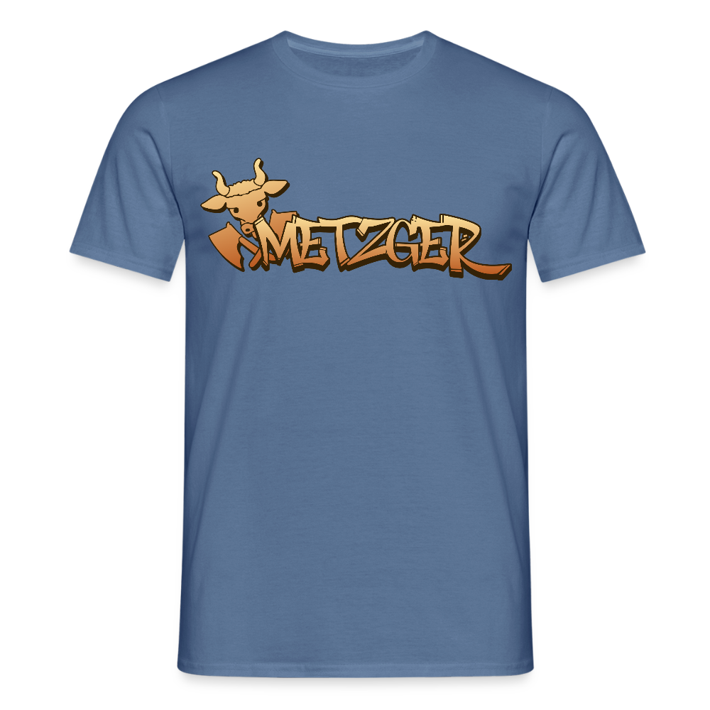 Unisex T-Shirt "Metzger" Taubenblau Männer T-Shirt