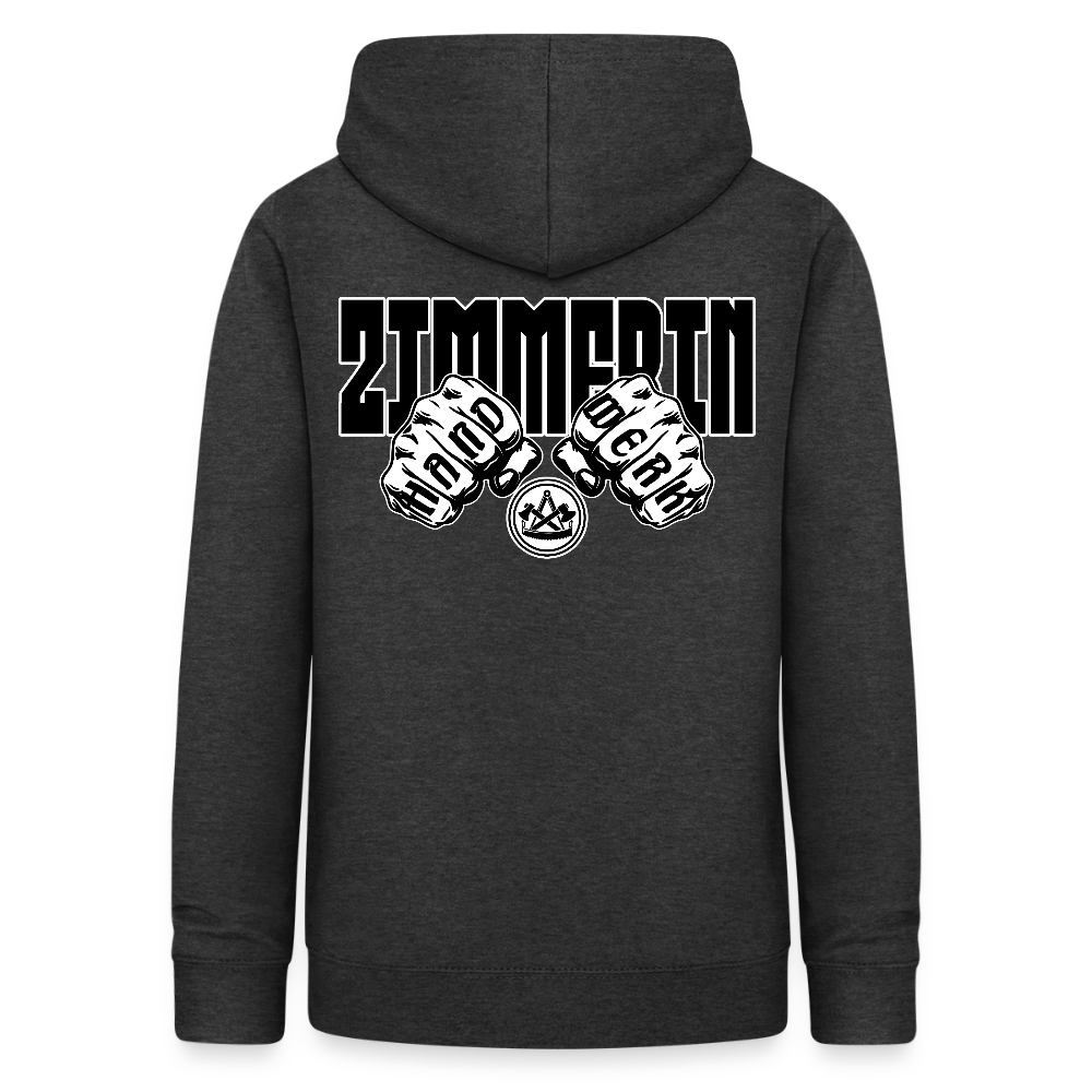 Frauen Hoodie "Zimmerin" (beidseitig beruckt) Anthrazit Frauen Hoodie