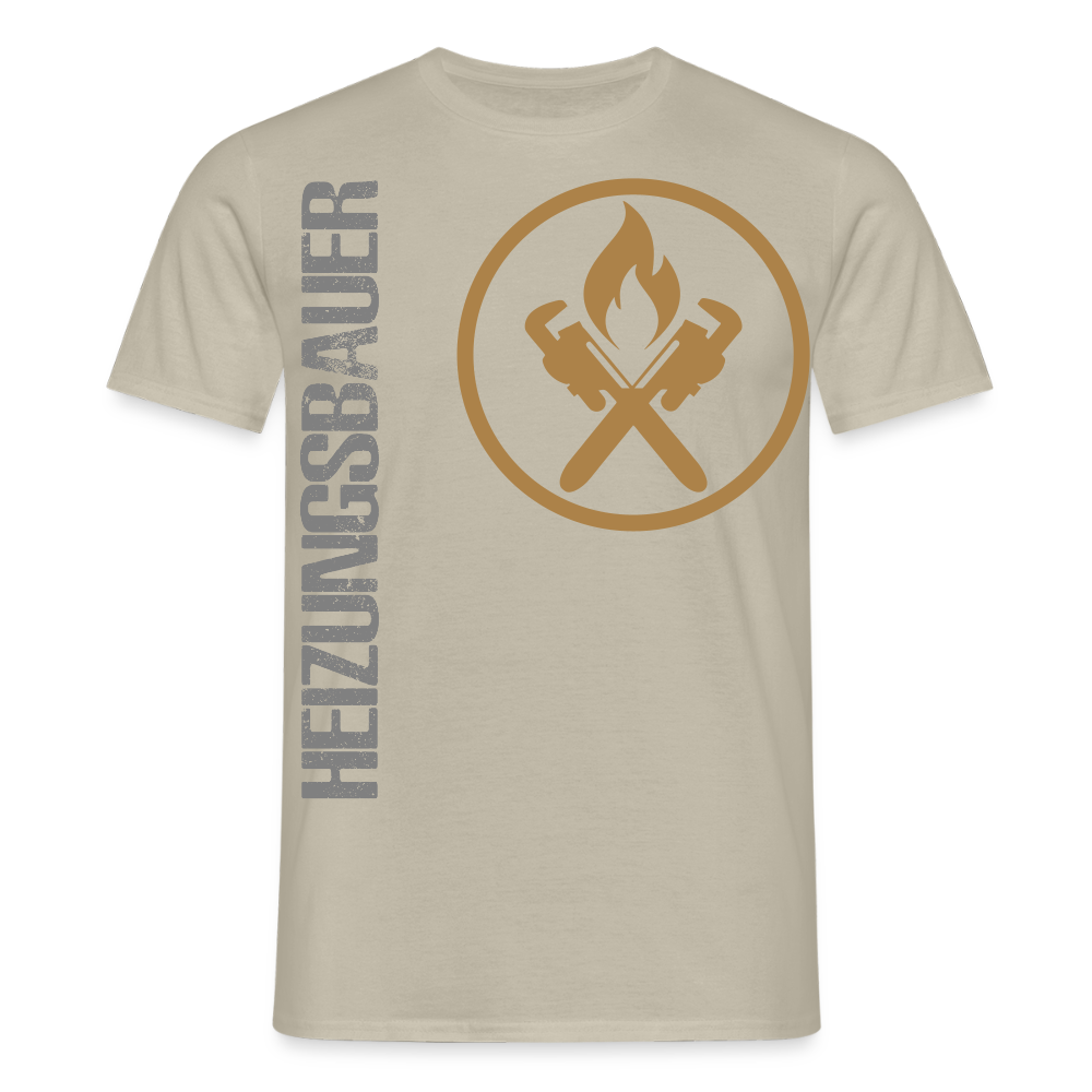 Unisex T-Shirt "Heizungsbauer" Sandbeige Männer T-Shirt