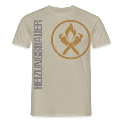 Unisex T-Shirt "Heizungsbauer" Sandbeige Männer T-Shirt