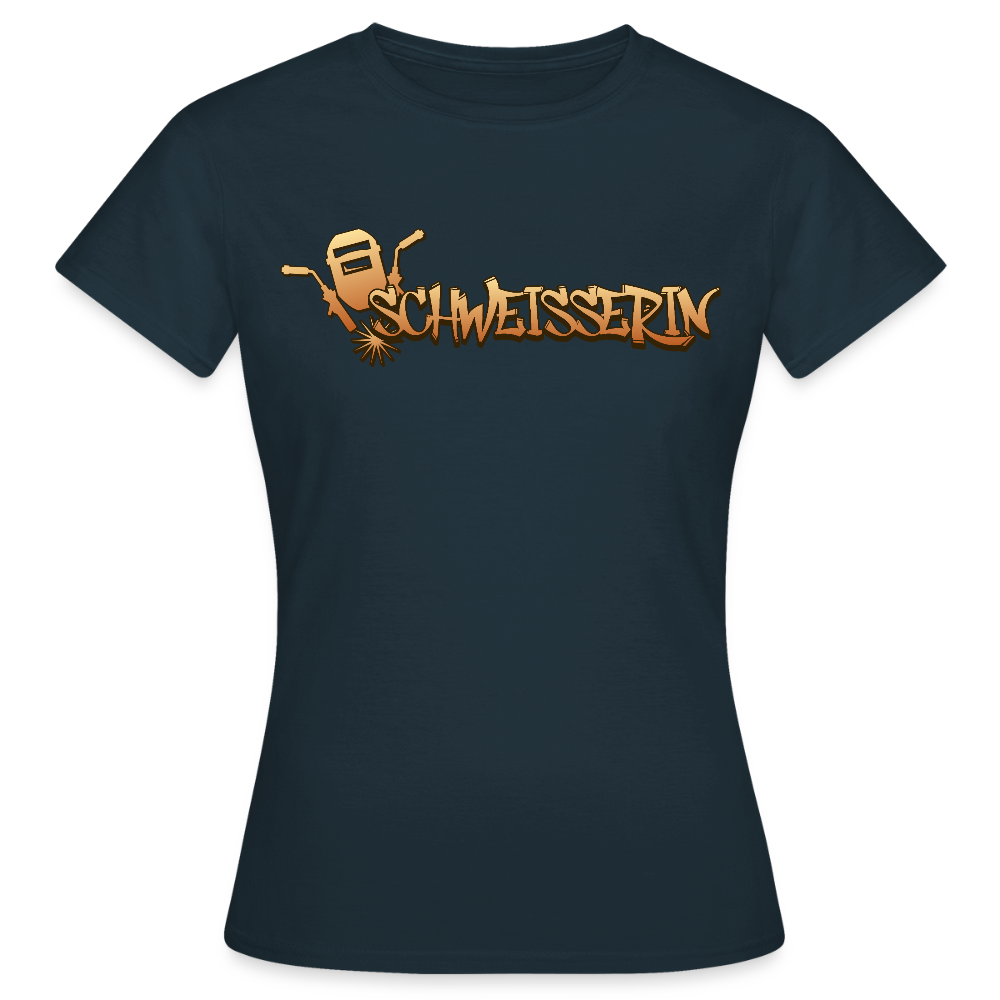 Frauen T-Shirt "Schweisserin" Navy Frauen T-Shirt