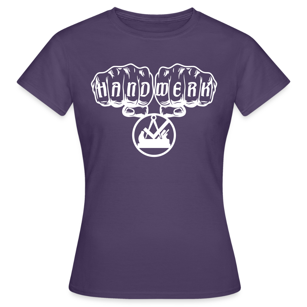 Frauen T-Shirt "Schreiner" Dunkellila Frauen T-Shirt