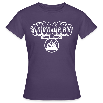 Frauen T-Shirt "Schreiner" Dunkellila Frauen T-Shirt