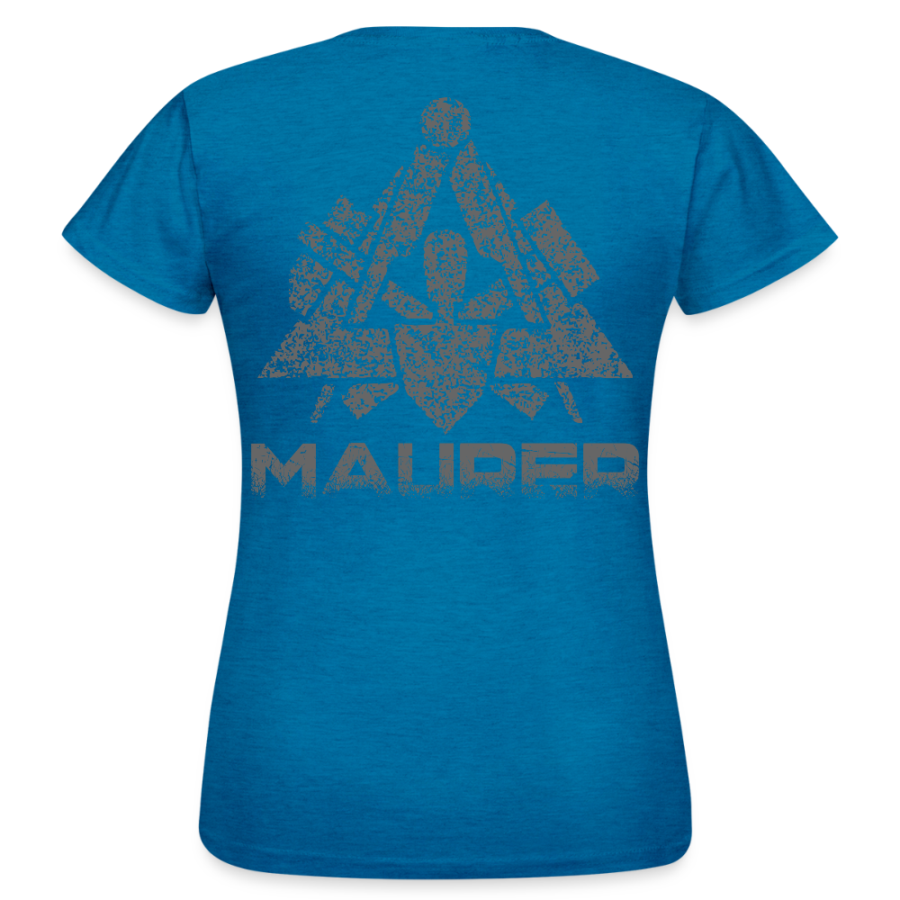 Frauen T-Shirt "Maurer" Antikblaues Saphir meliert Frauen T-Shirt