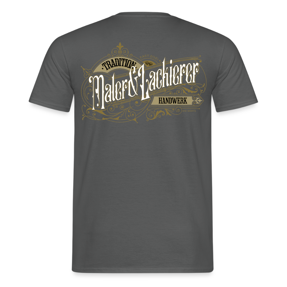 Unisex T-Shirt "Maler & Lackierer" Nostalgie Handwerk Anthrazit Männer T-Shirt