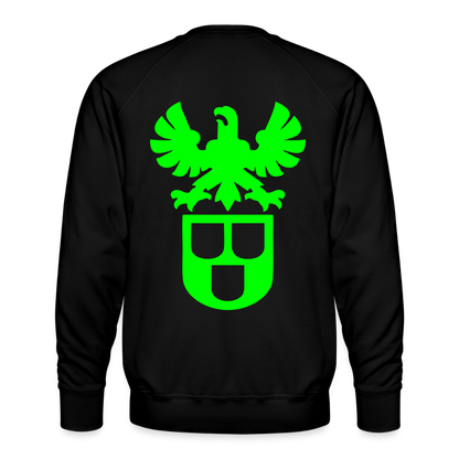 Unisex Premium Pullover "Lackierer" neongrün Schwarz Männer Premium Pullover