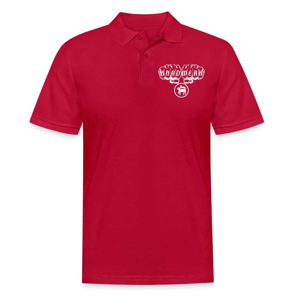Männer Poloshirt "Fleischer" cherry red Männer Poloshirt
