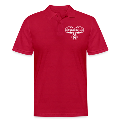 Männer Poloshirt "Fleischer" cherry red Männer Poloshirt