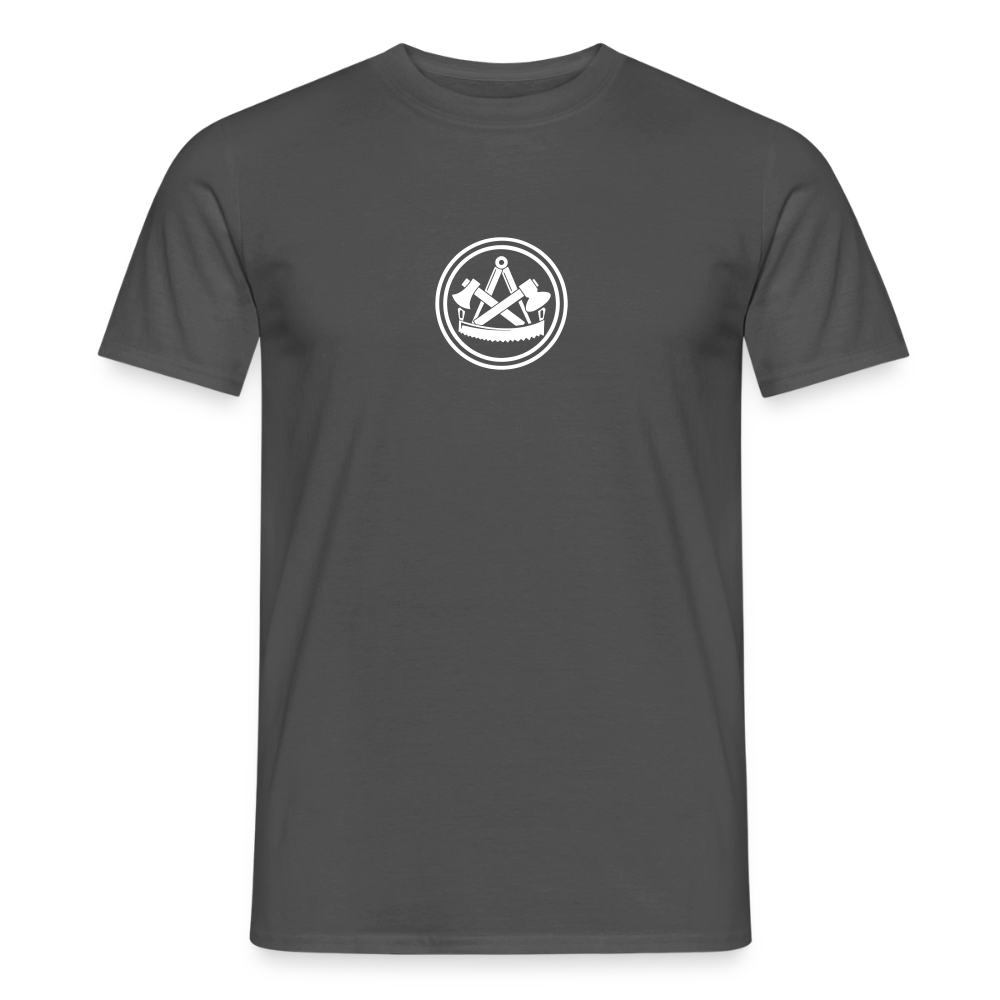Unisex Zimmermann T-Shirt von Spreadconnect, beidseitig bedruckt mit Skull & Zunft Handwerker Motiv, aus Baumwolle