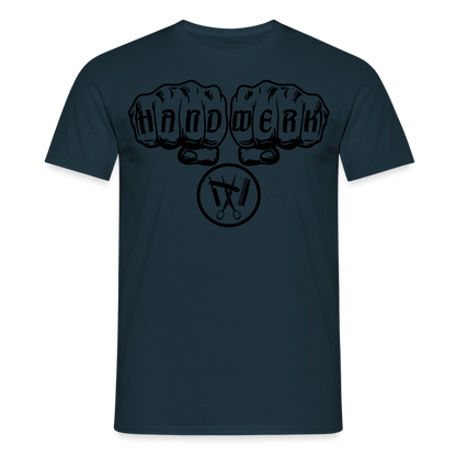 Unisex T-Shirt "Friseur" Navy Männer T-Shirt