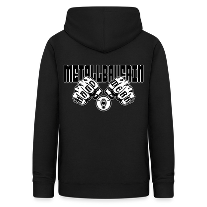 Frauen Hoodie "Metallbauerin" (beidseitig beruckt) - Schwarz