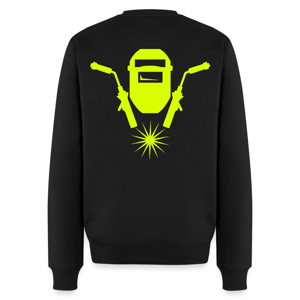 Unisex Premium Pullover "Schweisser" neongelb Schwarz Männer Premium Pullover