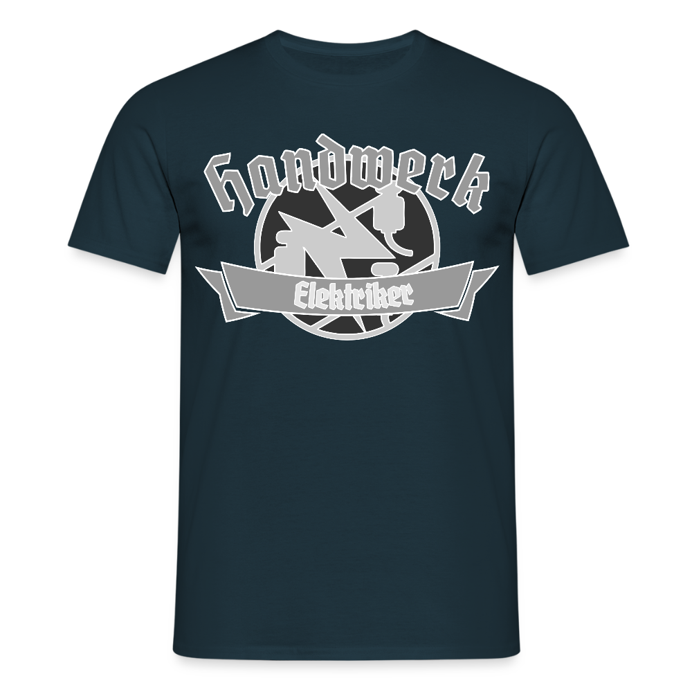 Unisex T-Shirt "Elektriker" Navy Männer T-Shirt
