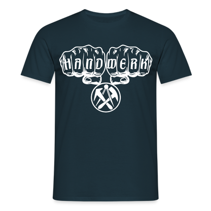 Unisex T-Shirt "Dachdecker" Navy Männer T-Shirt