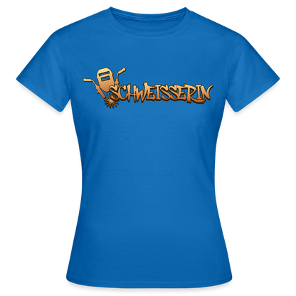 Frauen T-Shirt "Schweisserin" Royalblau Frauen T-Shirt
