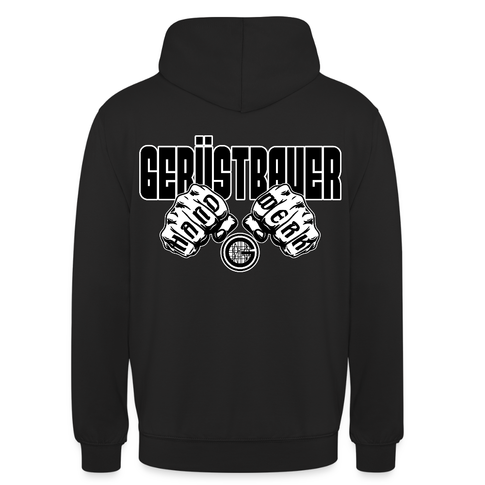 Unisex Hoodie "Gerüstbauer" - Schwarz