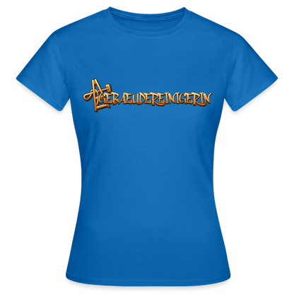 Frauen T-Shirt "Gebäudereinigerin" Royalblau Frauen T-Shirt