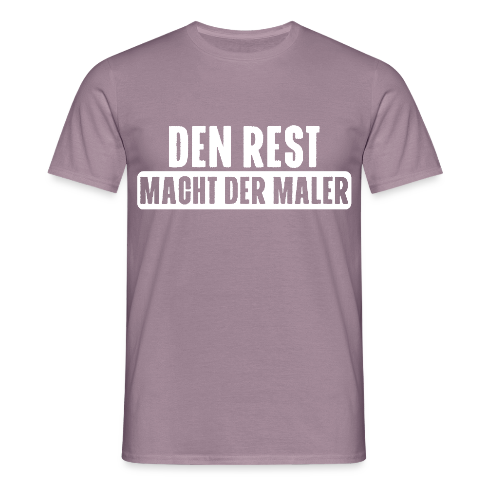 Unisex T-Shirt "Den Rest macht der Maler" Lilagrau Männer T-Shirt