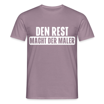 Unisex T-Shirt "Den Rest macht der Maler" Lilagrau Männer T-Shirt