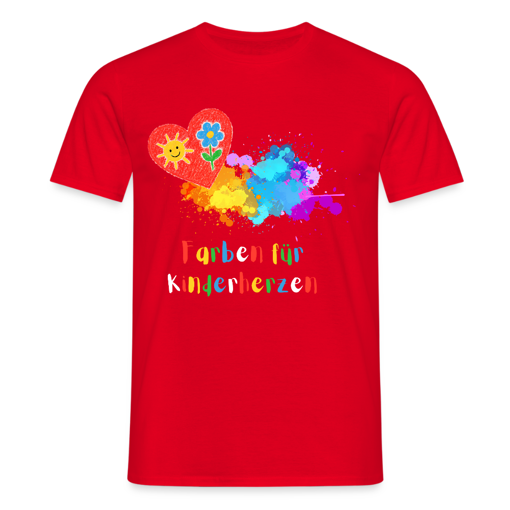 Unisex T-Shirt "Farben für Kinderherzen" Rot Männer T-Shirt
